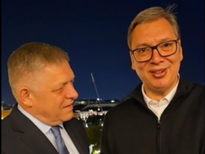 Вучић са Фицом у Москви: Срби и Словаци браћа заувек, победиће Словачка и Србија