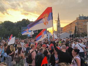 Акција зборова грађана "30 у 1" у Новом Саду, "Побуњени универзитет" осми дан испред Владе Србије