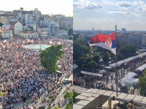 Видовдан у Београду – у току скупови на Славији и испред Народне скупштине