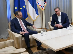 Вучић примио Жиофреа у опроштајну посету: Разговор о Плану раста за Западни Балкан