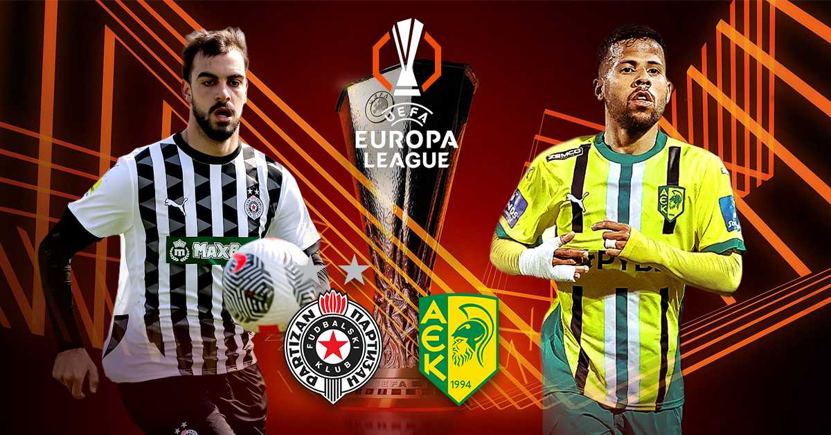 Partizan u revanšu protiv AEK-a za drugo kolo kvalifikacija u Ligi Evrope