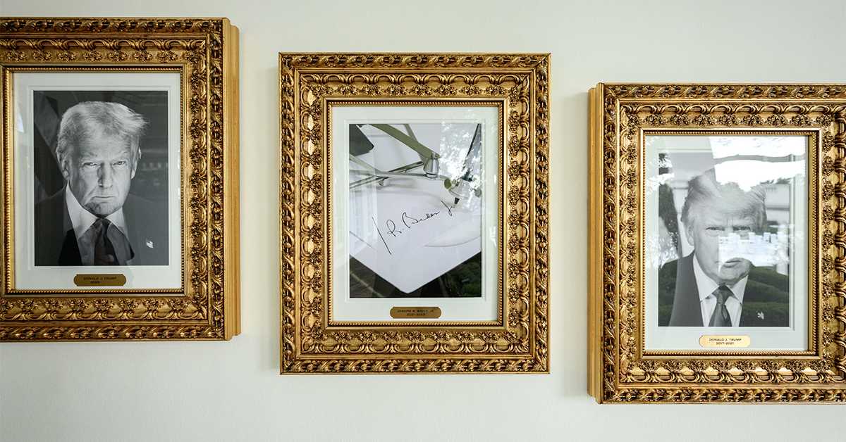 Портрет Џоа Бајдена у Белој кући замењен фотографијом аутоматске оловке
