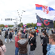 Скуп подршке просветарима на кружном току Ушће у Београду