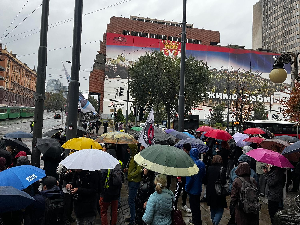 Протест подршке активисти Огњену Марковићу