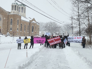Кливленд: Верници протестују, Епархија се позива на право владике