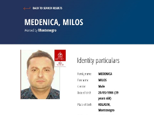 Интерпол објавио црвену потерницу за Милошем Меденицом