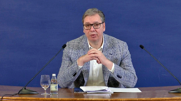 Обраћање председника Вучића после седнице Савета за националну безбедност (РТС 1)