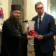 Вучић са епископом Сергијем који ће му уручити Орден Новомученика бихаћко-петровачких