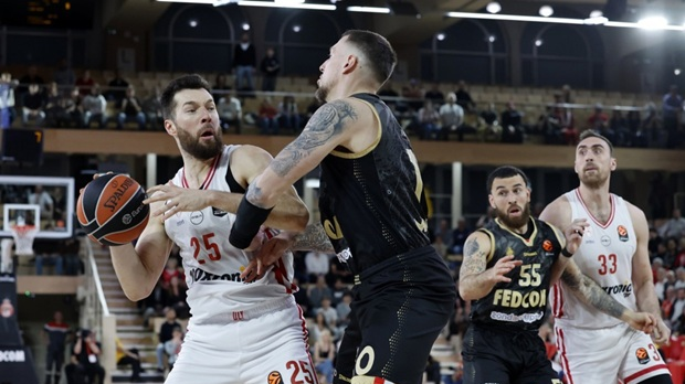 Монако може без Спанулиса, Милутинов промашио за победу Олимпијакоса