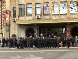 Протест бивших радника 