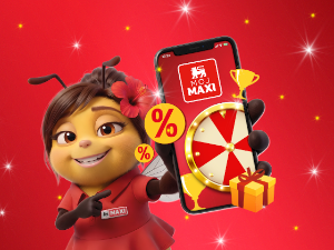 Maxi пчелица за паметну куповину на Мој Маxi апликацији