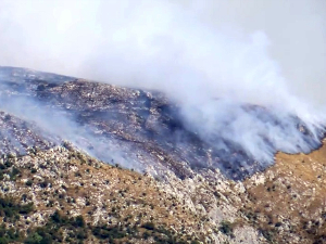 Сува планина у облаку дима – пожар најактивнији на превоју Девојачки гроб, на Грамади локализован