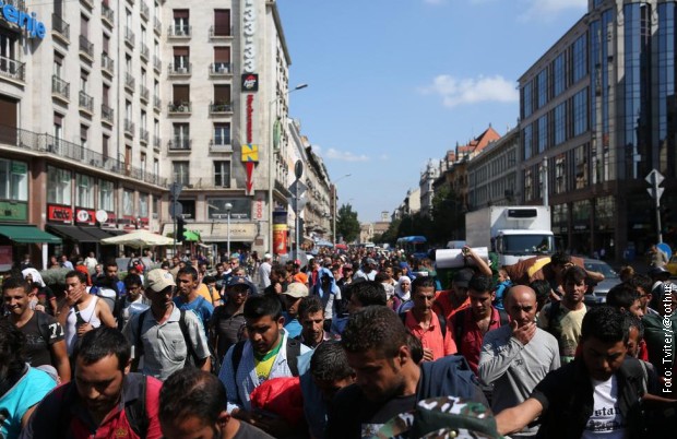 Migranti u centru Budimpešte