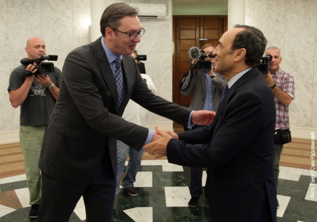Vučić sa predsednikom Poslaničkog doma Maroka Habibom el Malkijem
