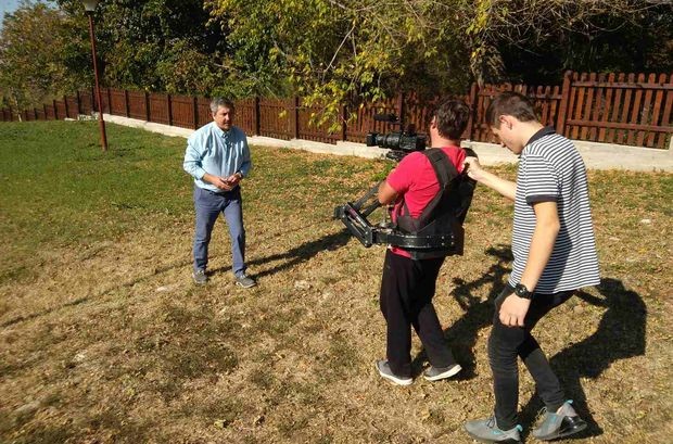 Autor Novica Savić na snimanju Autor Novica Savić na snimanju