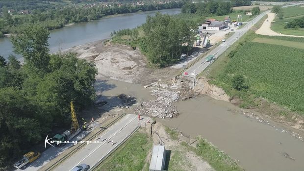 Porušen most preko reke Ljuboviđe u opštini Ljubovija Porušen most preko reke Ljuboviđe u opštini Ljubovija