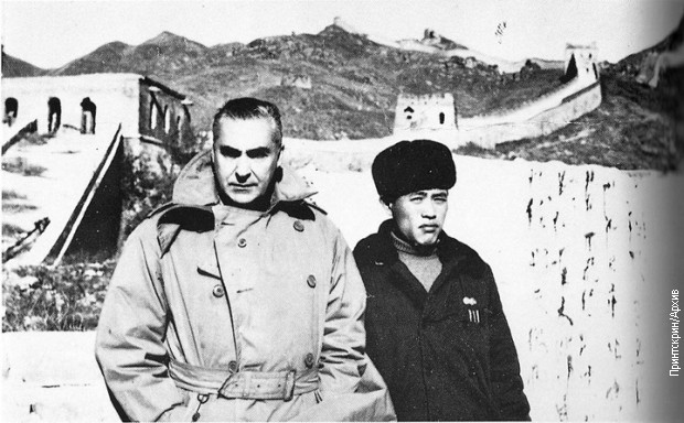 Курцио Малапарте у Кини 1956. године Курцио Малапарте у Кини 1956. године