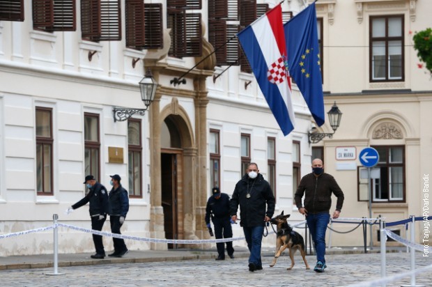 Mesto napada u Zagrebu