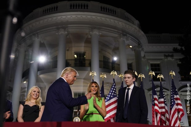 Donald, Melanija i Baron Tramp Donald, Melanija i Baron Tramp