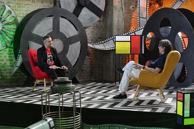 Марко Новаковић и професор Дарко Бајић у студију Раних Кадрова