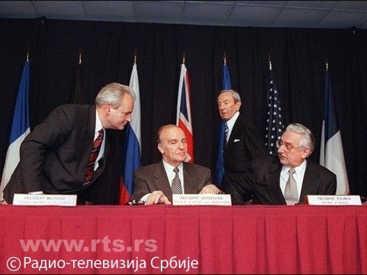 Slobodan Milošević, Alija Izetbegović i Franjo Tuđman