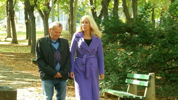 Тамара Дрезгић и Драган Ракоњац на снимању емисије