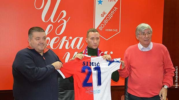 Veljko Simić u timu Vojvodine