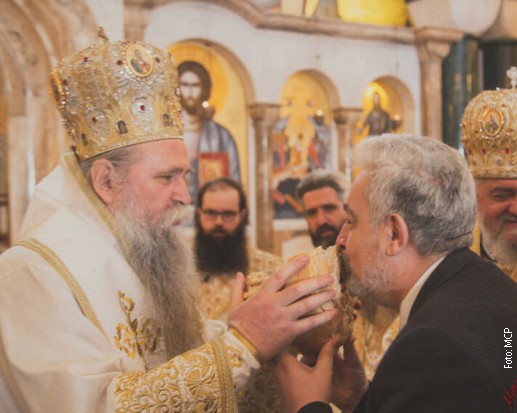 Krivokapić na Svetosimeonovskom saboru u Hramu Hristovog Vaskrsenja u Podgorici Krivokapić na Svetosimeonovskom saboru u Hramu Hristovog Vaskrsenja u Podgorici