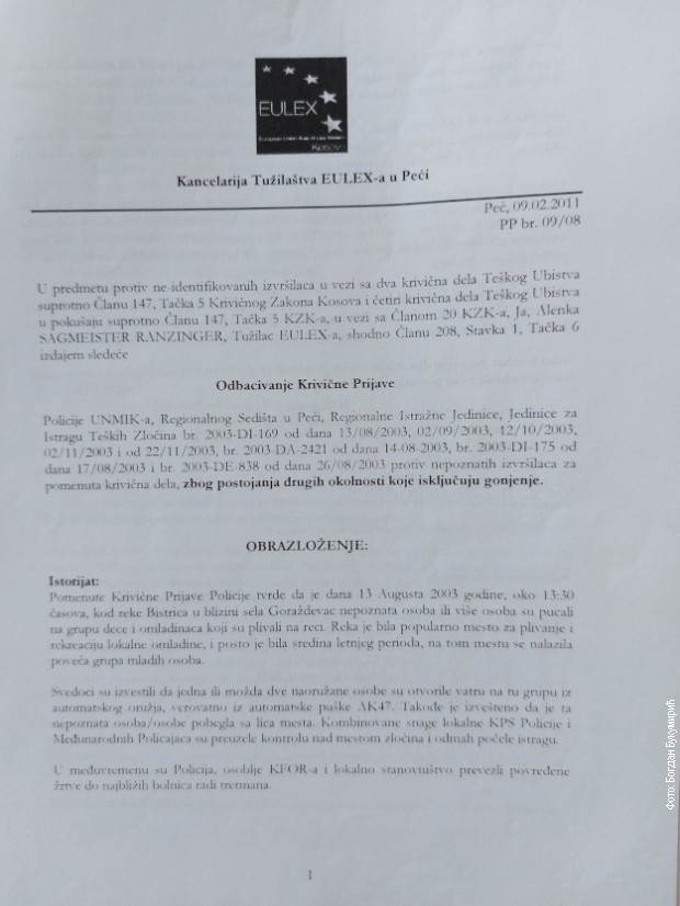 Богдан је 2011. добио обавештење да је истрага званично обустављена због недостатка доказа