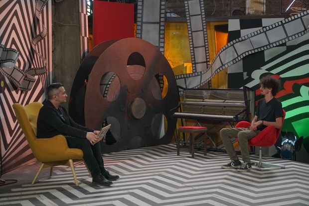 Marko Novaković i Pavle Pavlović u studiju Ranih kadrova