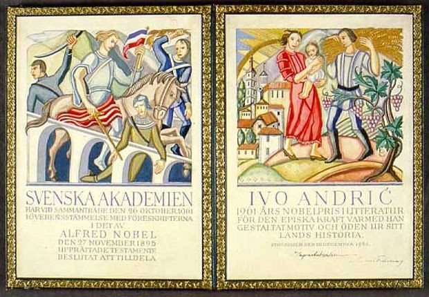 Plaketa Nobel Andrić, izvor 