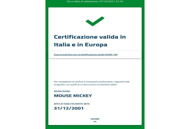 Zelene propusnice u Italiji s imenima Miki Maus i Adolf Hitler Zelene propusnice u Italiji s imenima Miki Maus i Adolf Hitler