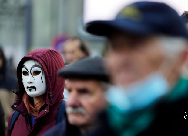 Sa protesta protiv Rio Tinta u Beogradu, 18. decembra 2021.