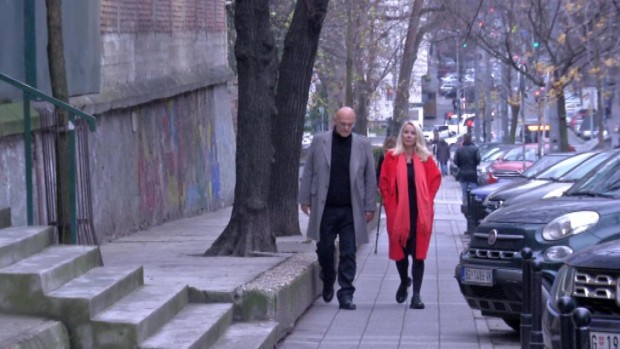 Pavle Kovačević i Tamara Drezgić ispred SKC-a Pavle Kovačević i Tamara Drezgić ispred SKC-a