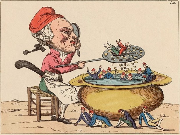 Lonac za pročišćavanje Jakobinaca, karikatura iz 1793.