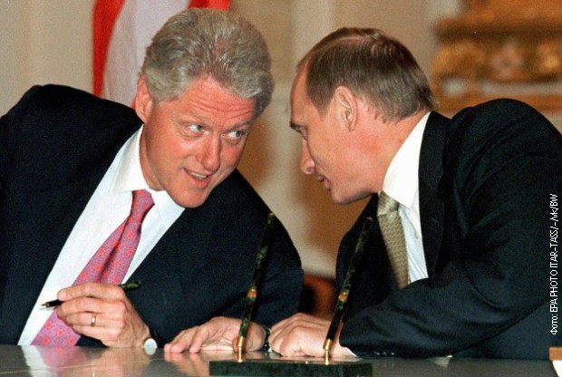 Путин и Клинтон на конференцији у Кремљу, јуна 2000. године