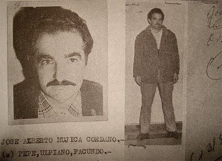 Хозе Мухика у полицијској картотеци као члан Тупамароса