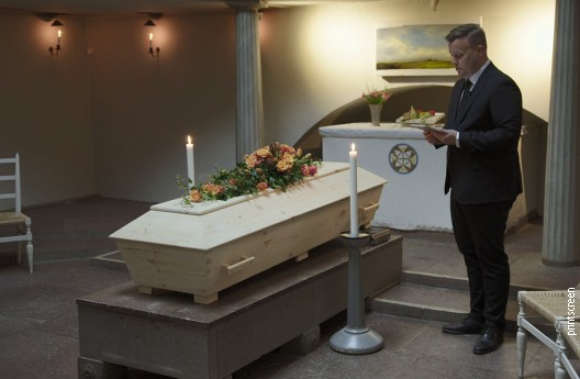 Sveštenik Jimi Janson na ispraćaju Branislava Tešanovića