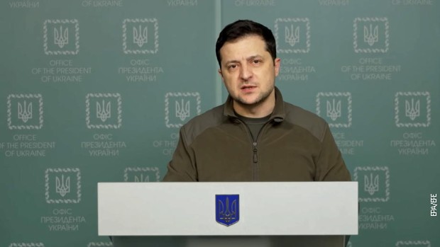 Володимир Зеленски, 25. фебруара 2022.