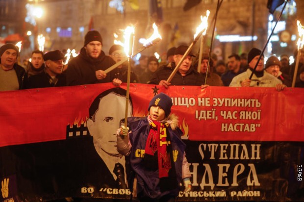 Obeležavanje 113. rođendana Stepana Bandere u Kijevu, 1. januara 2022.