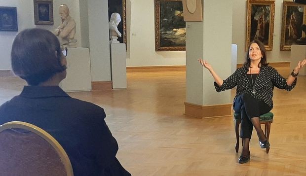 Дара Џокић и Оливера Милошевић на снимању емисије