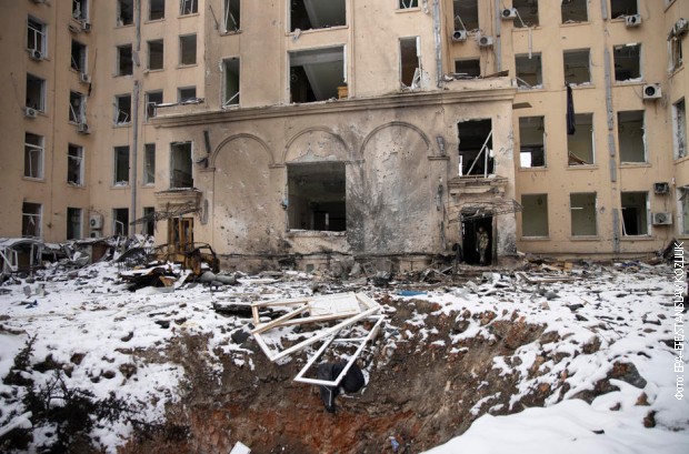 Posledice granatiranja u Harkovu