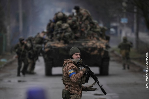 Ukrajinski vojnici u blizini Kijeva