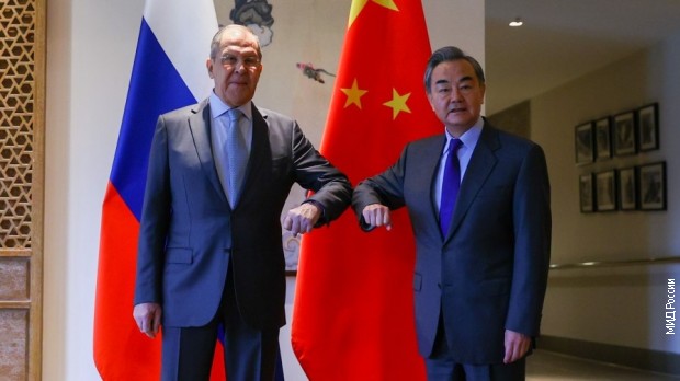 Ministri spoljnih poslova Rusije i Kine, Sergej Lavrov i Vang Ji, u Pekingu 23. marta 2022.