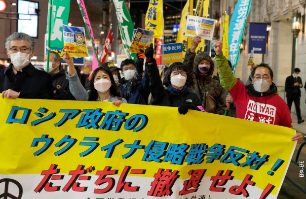 Demonstracije podrške Ukrajini u Tokiju, Japan, 1. aprila 2022.