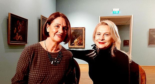 Оливера и Јасна на снимању