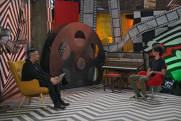 Marko Novaković i Pavle Pavlović u studiju Ranih kadrova