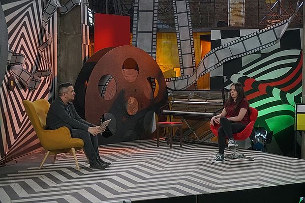 Marko Novaković i Jelisaveta Nikolić u studiju Ranih kadrova