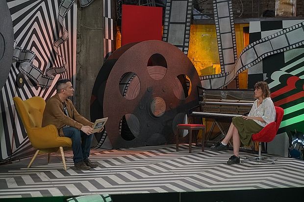 Марко Новаковић и Маша Миљковић у студију Раних кадрова