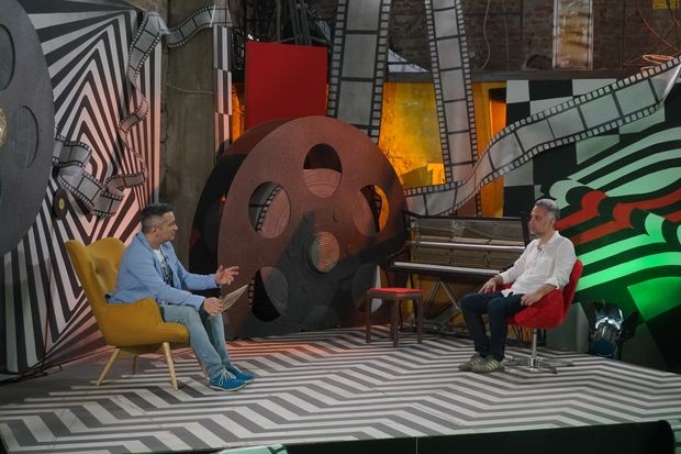 Марко Новаковић и Срдан Голубовић у студију Раних кадрова